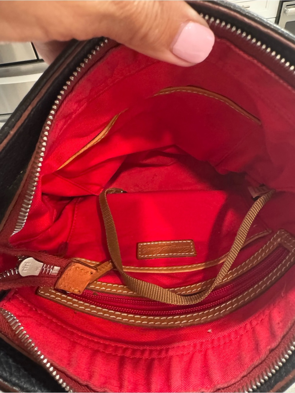 Dooney & Bourke Patterson Paige Sac Black Pebble Leather Hobo Bag - Picture 8 of 15